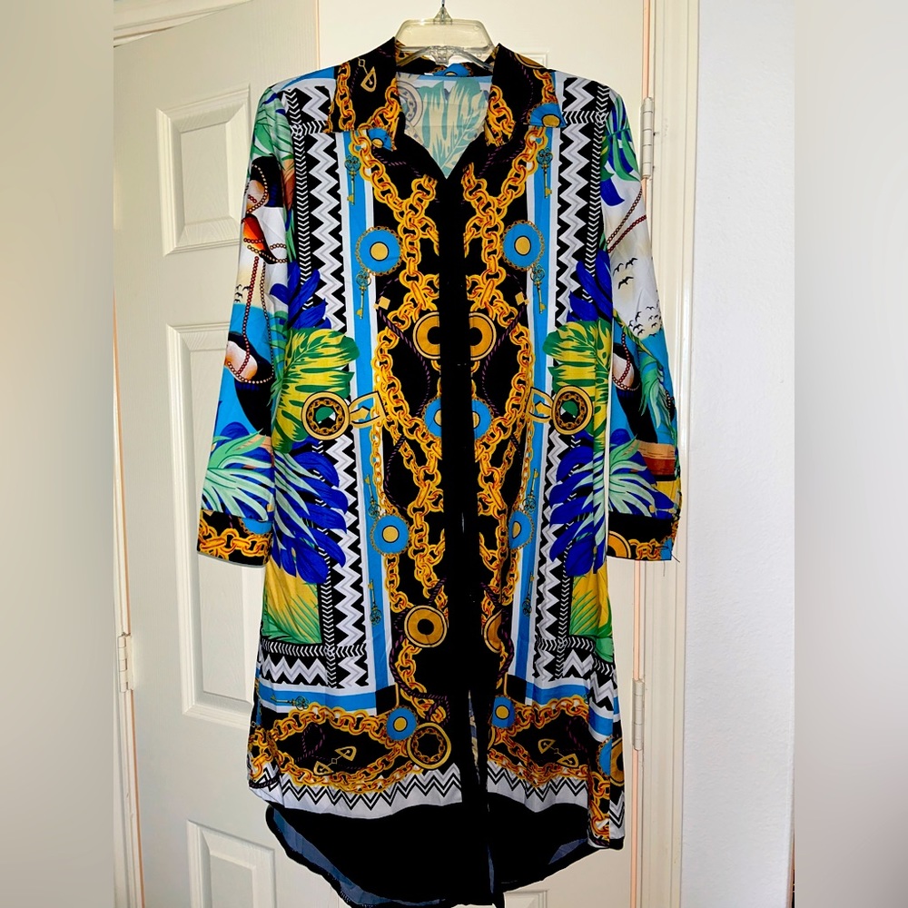 Women’s button down shirt dress. Size 2X fits like a Large
